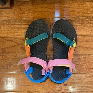 Rainbow Tevas, Size 9, worn for one weekend - basically new